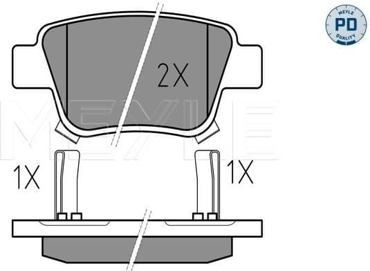Brake Pad Set, disc brake MEYLE-PD: Advanced performance and design. 025 236 2016/PD