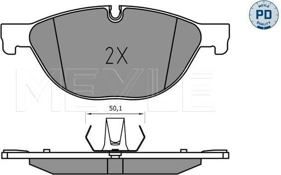 Brake Pad Set, disc brake MEYLE-PD: Advanced performance and design. 025 250 4519/PD