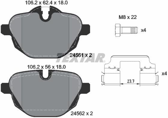 Brake Pad Set, disc brake 2456101