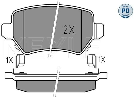 Brake Pad Set, disc brake MEYLE-PD: Advanced performance and design. 025 234 1715/PD