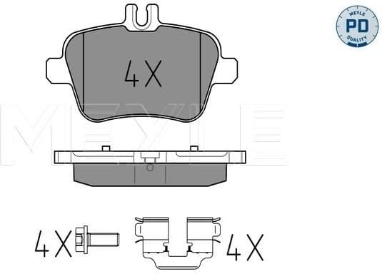 Brake Pad Set, disc brake MEYLE-PD: Advanced performance and design. 025 248 4818/PD