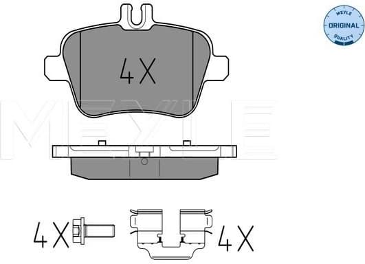 Brake Pad Set, disc brake MEYLE-ORIGINAL: True to OE. 025 248 4818