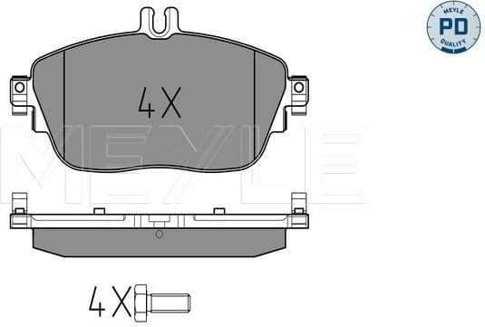 Brake Pad Set, disc brake MEYLE-PD: Advanced performance and design. 025 248 6919/PD