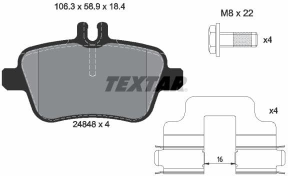 Brake Pad Set, disc brake Q+ 2484803