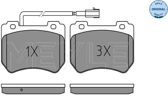 Brake Pad Set, disc brake MEYLE-ORIGINAL: True to OE. 025 248 5215/W