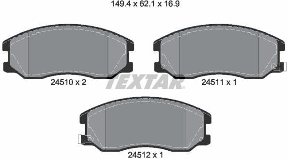 Brake Pad Set, disc brake Q+ 2451001