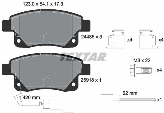Brake Pad Set, disc brake 2448601