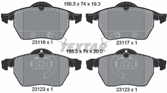 Brake Pad Set, disc brake Q+ 2311701