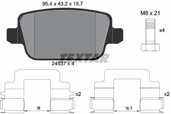 Brake Pad Set, disc brake Q+ 2453703