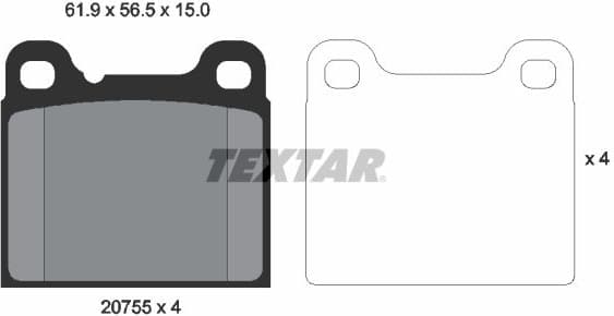 Brake Pad Set, disc brake 2075506