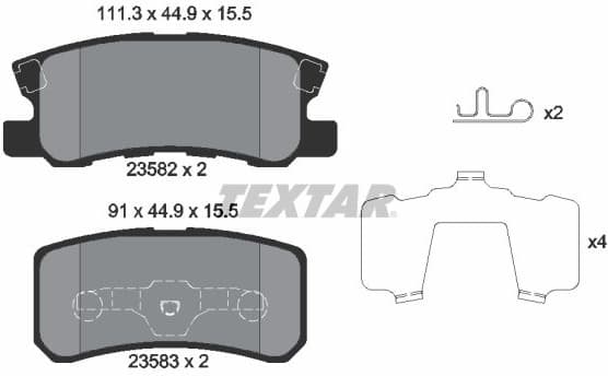 Brake Pad Set, disc brake 2358202