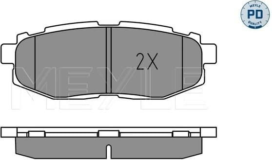 Brake Pad Set, disc brake MEYLE-PD: Advanced performance and design. 025 248 5416/PD - image 2