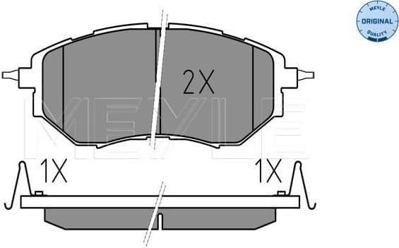 Brake Pad Set, disc brake MEYLE-ORIGINAL: True to OE. 025 242 2218/W - image 2