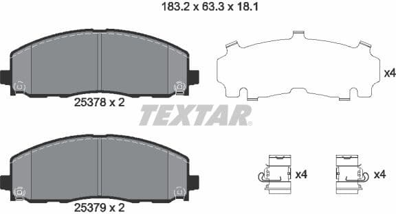 Brake Pad Set, disc brake 2537801
