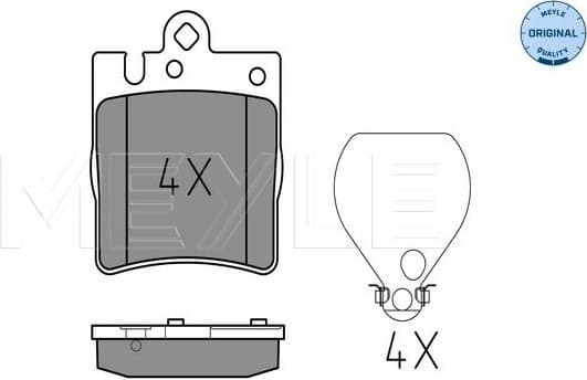 Brake Pad Set, disc brake MEYLE-ORIGINAL: True to OE. 025 218 9915