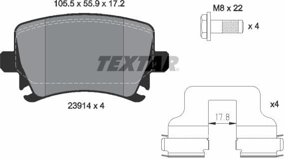 Brake Pad Set, disc brake Q+ 2391401