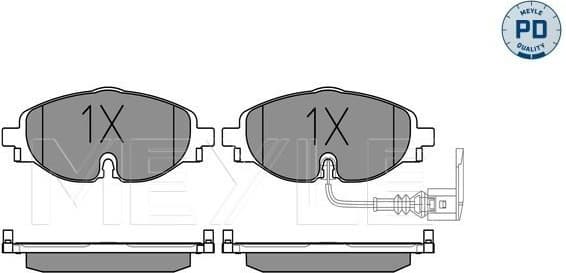 Brake Pad Set, disc brake MEYLE-PD: Advanced performance and design. 025 256 8320/PD