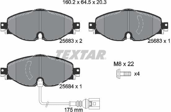 Brake Pad Set, disc brake Q+ 2568301
