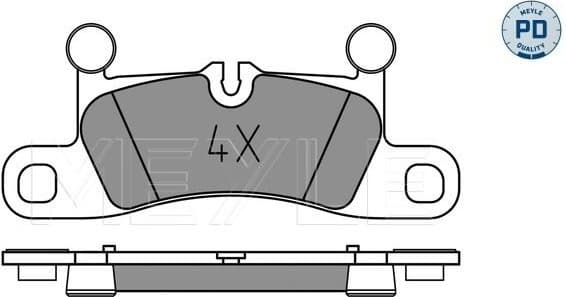 Brake Pad Set, disc brake MEYLE-PD: Advanced performance and design. 025 247 2116/PD