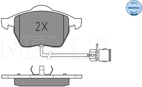 Brake Pad Set, disc brake MEYLE-ORIGINAL: True to OE. 025 206 7619/W