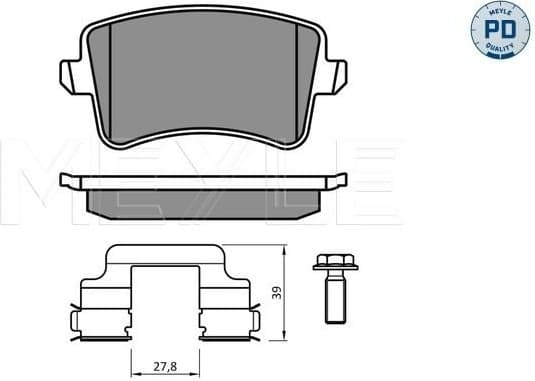 Brake Pad Set, disc brake MEYLE-PD: Advanced performance and design. 025 246 0617-2/PD