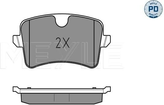 Brake Pad Set, disc brake MEYLE-PD: Advanced performance and design. 025 246 0617/PD - image 2