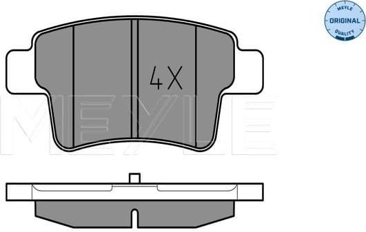 Brake Pad Set, disc brake MEYLE-ORIGINAL: True to OE. 025 245 4016