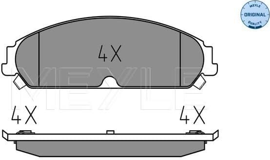 Brake Pad Set, disc brake MEYLE-ORIGINAL: True to OE. 025 241 6417/W