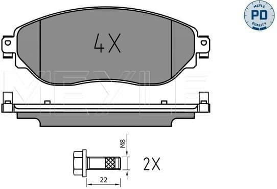 Brake Pad Set, disc brake MEYLE-PD: Advanced performance and design. 025 220 8718/PD