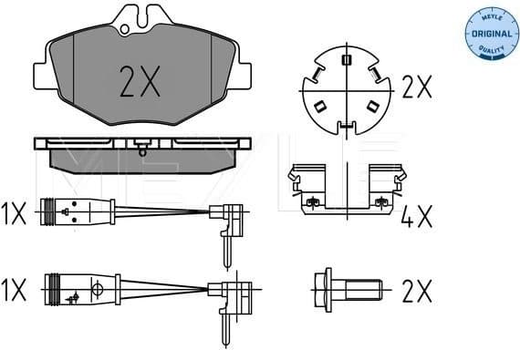 Brake Pad Set, disc brake MEYLE-ORIGINAL: True to OE. 025 237 4320/W