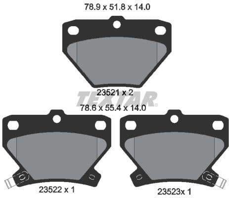 Brake Pad Set, disc brake 2352101