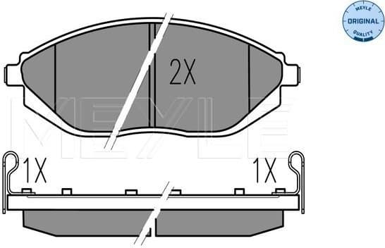 Brake Pad Set, disc brake MEYLE-ORIGINAL: True to OE. 025 252 6817/W