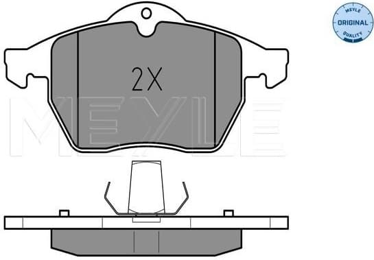 Brake Pad Set, disc brake MEYLE-ORIGINAL: True to OE. 025 231 1619/W