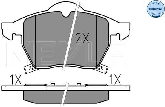 Brake Pad Set, disc brake MEYLE-ORIGINAL: True to OE. 025 231 1619/W - image 2