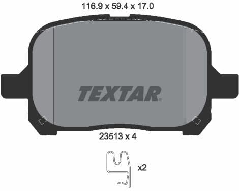Brake Pad Set, disc brake 2351302