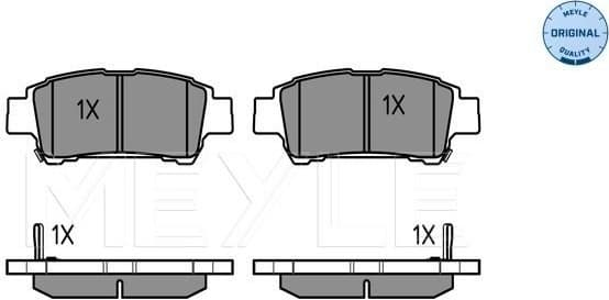 Brake Pad Set, disc brake MEYLE-ORIGINAL: True to OE. 025 236 4616/W