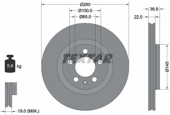 Brake Disc PRO+ 92082305