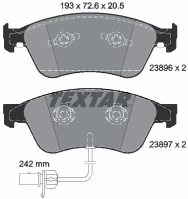 Brake Pad Set, disc brake 2389601