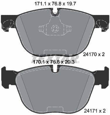 Brake Pad Set, disc brake Q+ 2417001