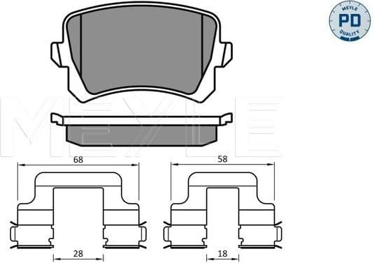 Brake Pad Set, disc brake MEYLE-PD: Advanced performance and design. 025 244 8317/PD