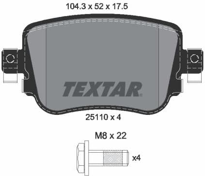 Brake Pad Set, disc brake Q+ 2511003