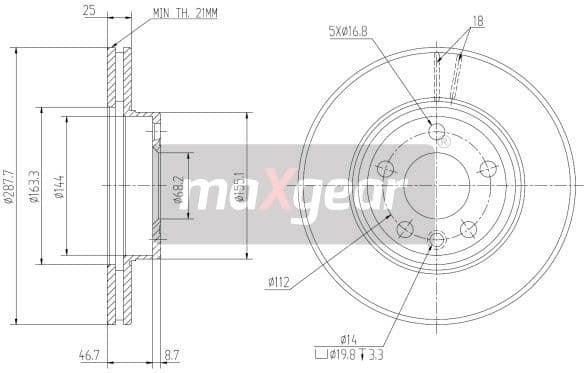Brake Disc 19-0775 - image 2