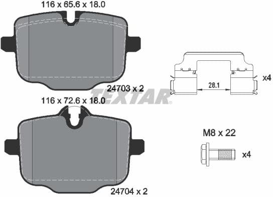 Brake Pad Set, disc brake Q+ 2470301