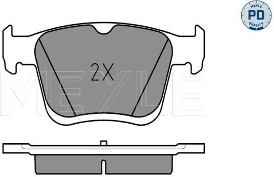 Brake Pad Set, disc brake MEYLE-PD: Advanced performance and design. 025 250 0816/PD - image 2