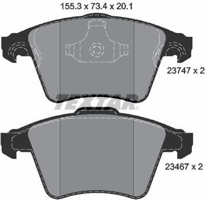 Brake Pad Set, disc brake Q+ 2374702