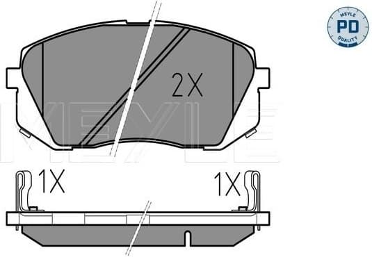 Brake Pad Set, disc brake MEYLE-PD: Advanced performance and design. 025 245 0116/PD