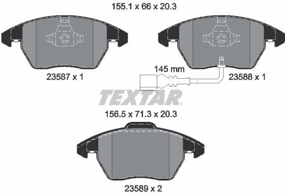 Brake Pad Set, disc brake Q+ 2358701