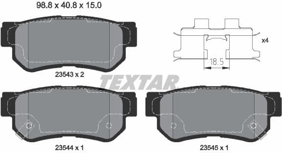 Brake Pad Set, disc brake Q+ 2354301