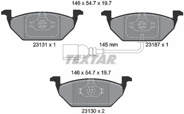 Brake Pad Set, disc brake Q+ 2313101