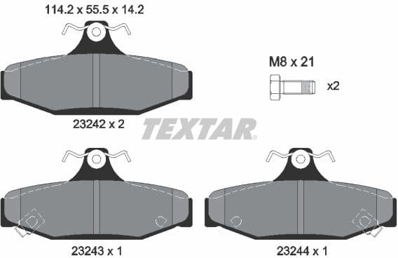 Brake Pad Set, disc brake 2324201